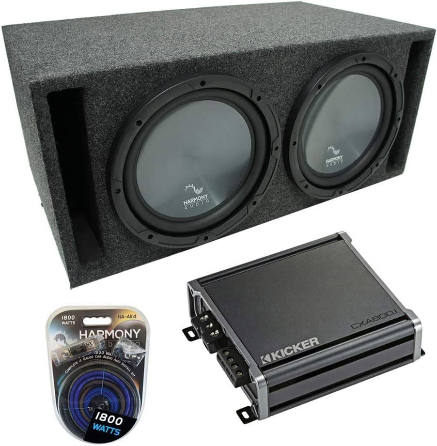 Harmony R104 Bundle with Universal Car Stereo Slotted S Port Dual 10