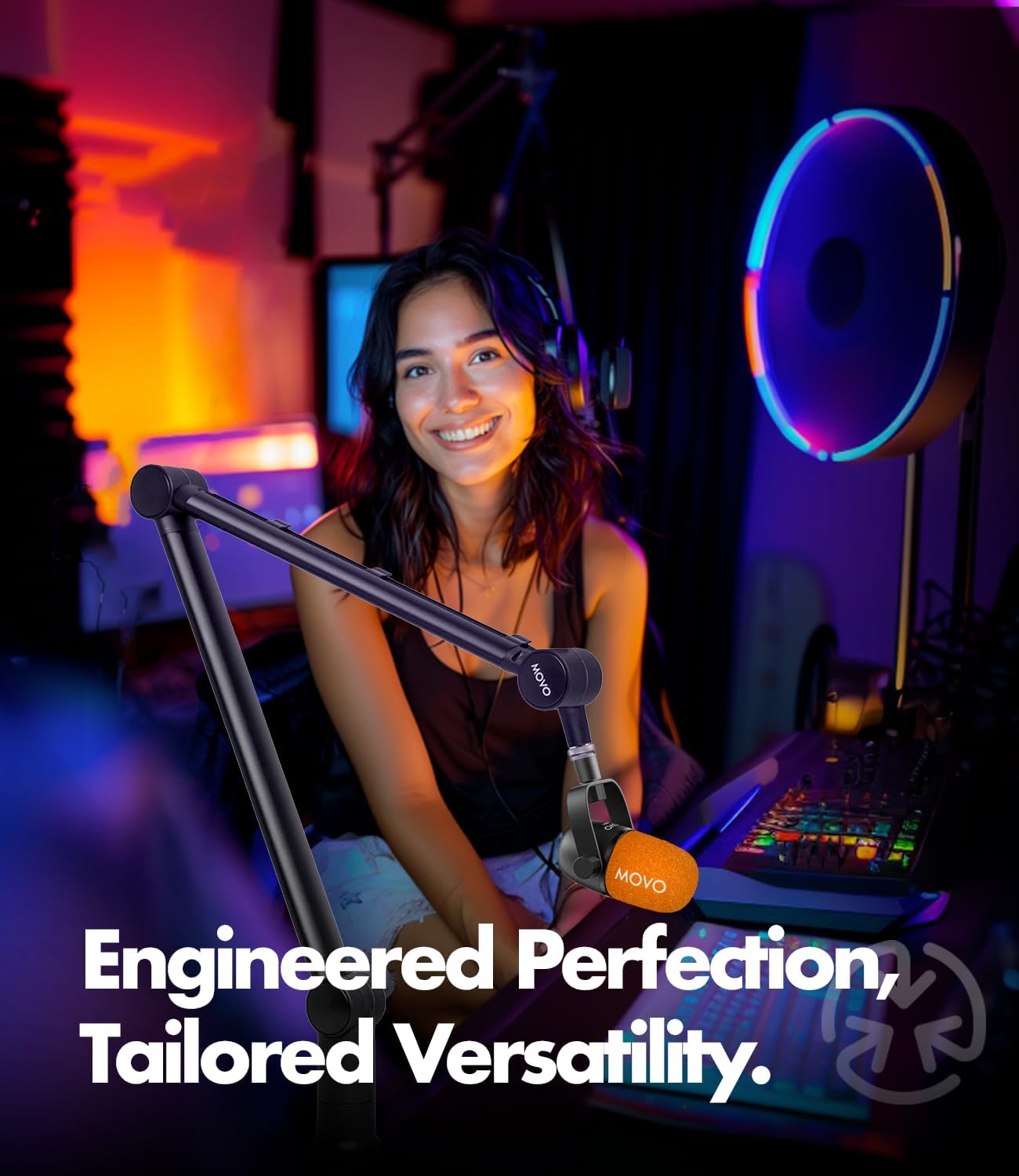 Movo CastMic Dynamic XLR Podcast Microphone for PC, Gaming, Streaming, YouTube, and Musicians - Cardioid Podcast Mic for Content Creators