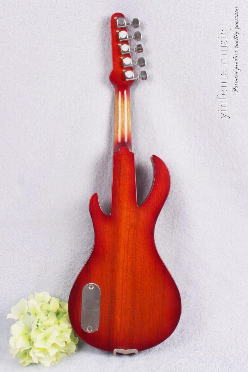 Solid Wood 5 Strings Electric Viola 16 Inch Guitar Shape Ebony Fittings Case Bow (16 Inch)