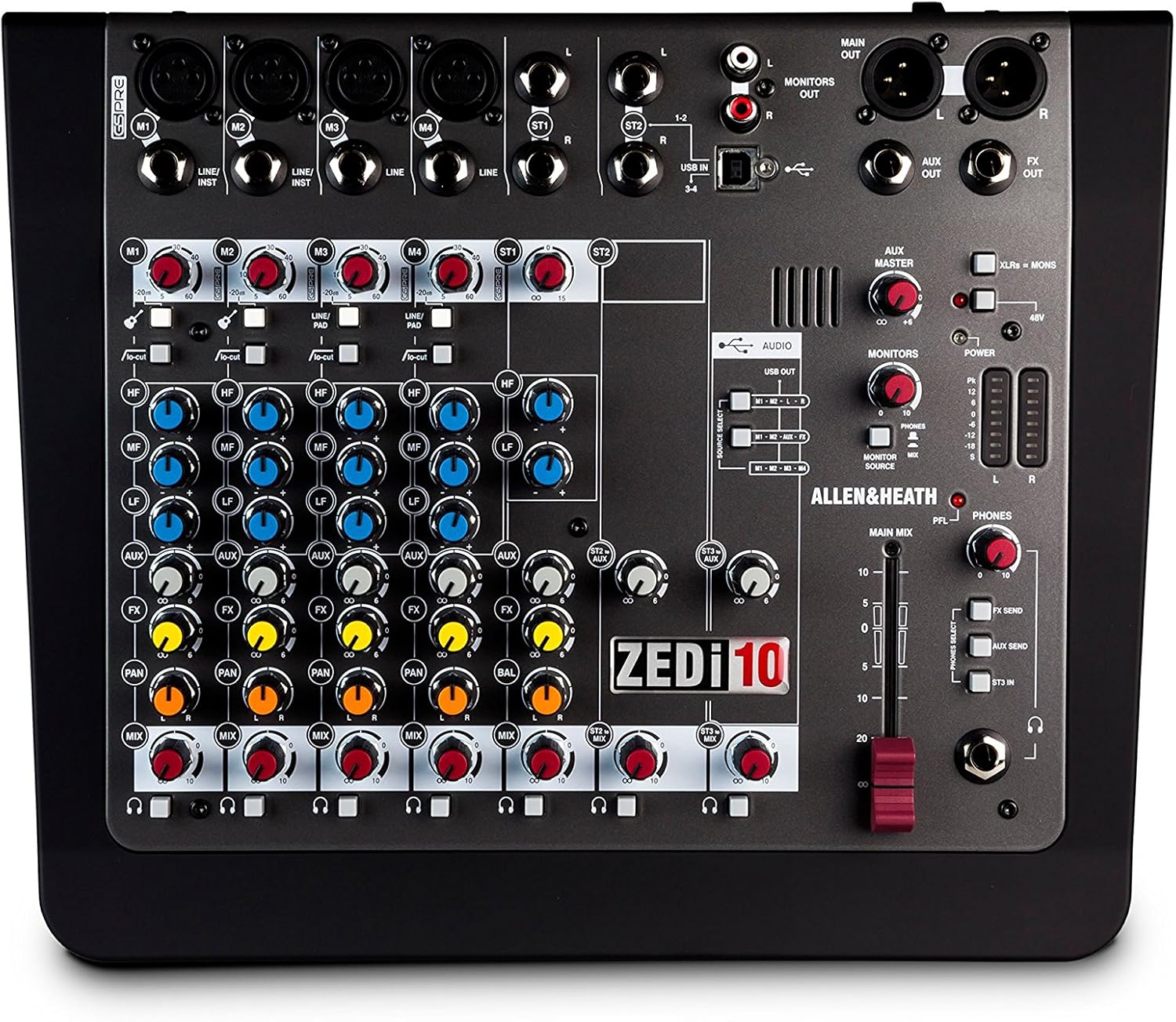 Allen & Heath ZEDi-10 - Compact Hybrid Audio Mixer/4x4 USB Interface (AH-ZEDi-10)