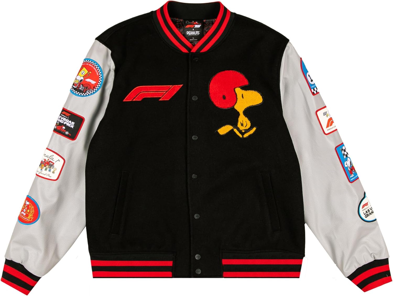 F1 Las Vegas Grand Prix Men's Peanuts Varsity Jacket