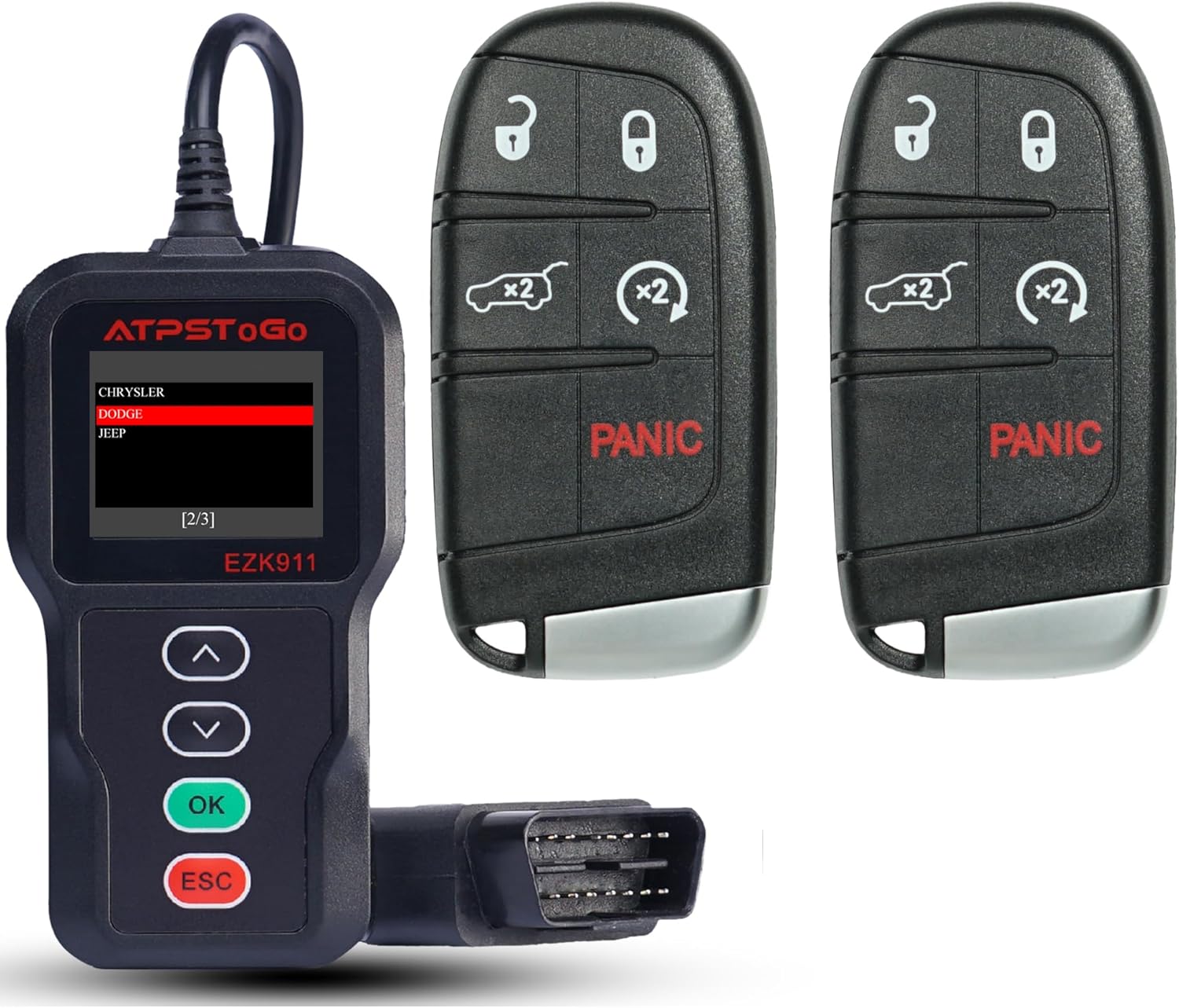 DIY Smart Car Keyless Entry Compatible with Jeep Grand Cherokee Dodge Durango 2014 2015 2016 2017 Remote Control Key Fob Replacement FCC ID: M3N-40821302 5 Buttons