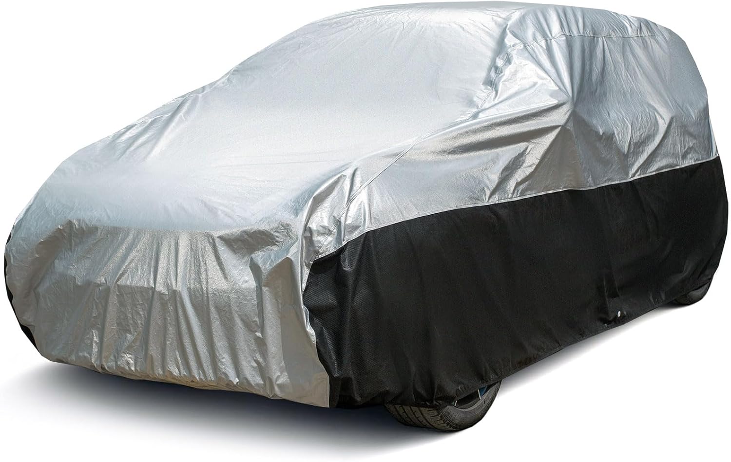 Season Guard Ultimate Plus SUV Crossover Car Cover,100% Waterproof Aluminium with Cotton Fleece and Breathable Fabric with Two Extra 19.6ft Windproof Tie Down Straps,Fits SUV up to 230
