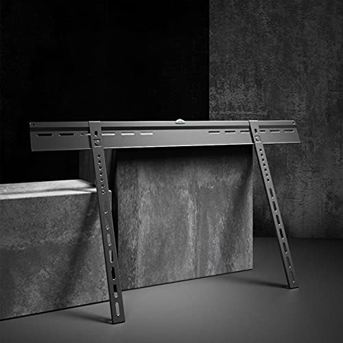 TV Wall BracketTV Stand with Bracket Low Profile Fixed TV Wall Mount Bracket for Most 37-90 Inch Flat Curved Screen TVs Steel Ultra Slim TV Mounting Bracket, Built-in Spirit Level TV Mount S