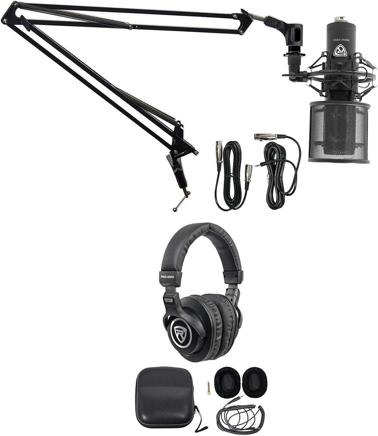 Rockville Gaming Bundle: RCM PRO Condenser Microphone, Epic Sound, DMS40 40