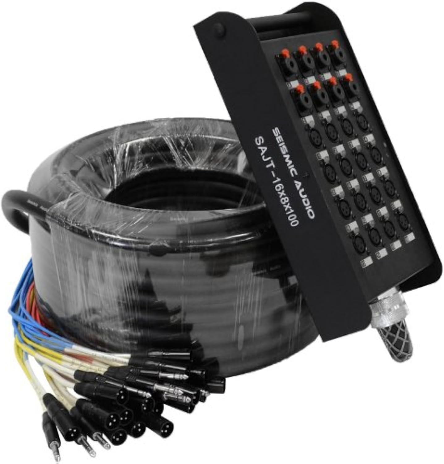Seismic Audio - SAJT-16x8x100 - 16 Channel 100' XLR Snake Cable with 1/4