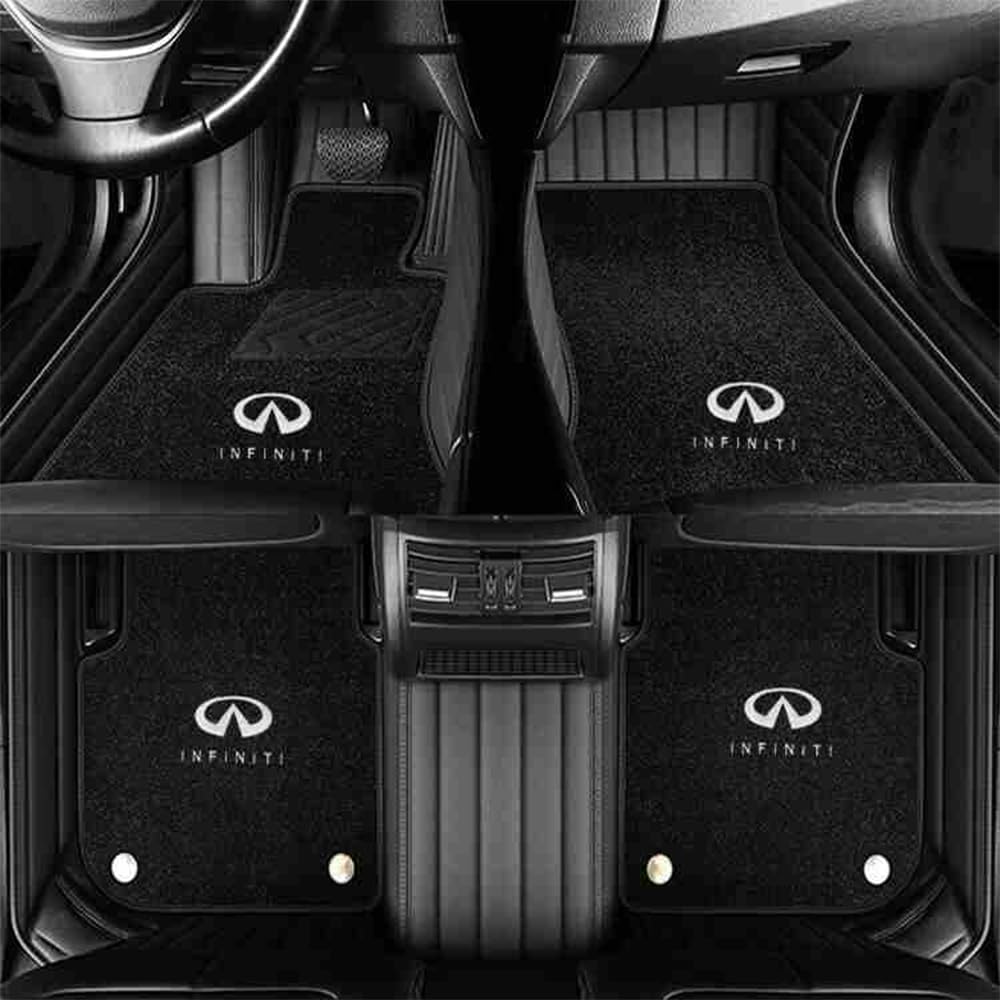 Custom Car Floor Mats for Infiniti JX 2011-2024 Full Coverage Car Floor Liners Carpet Protection Mats Breathable Non-Slip Interior Accessories,Black