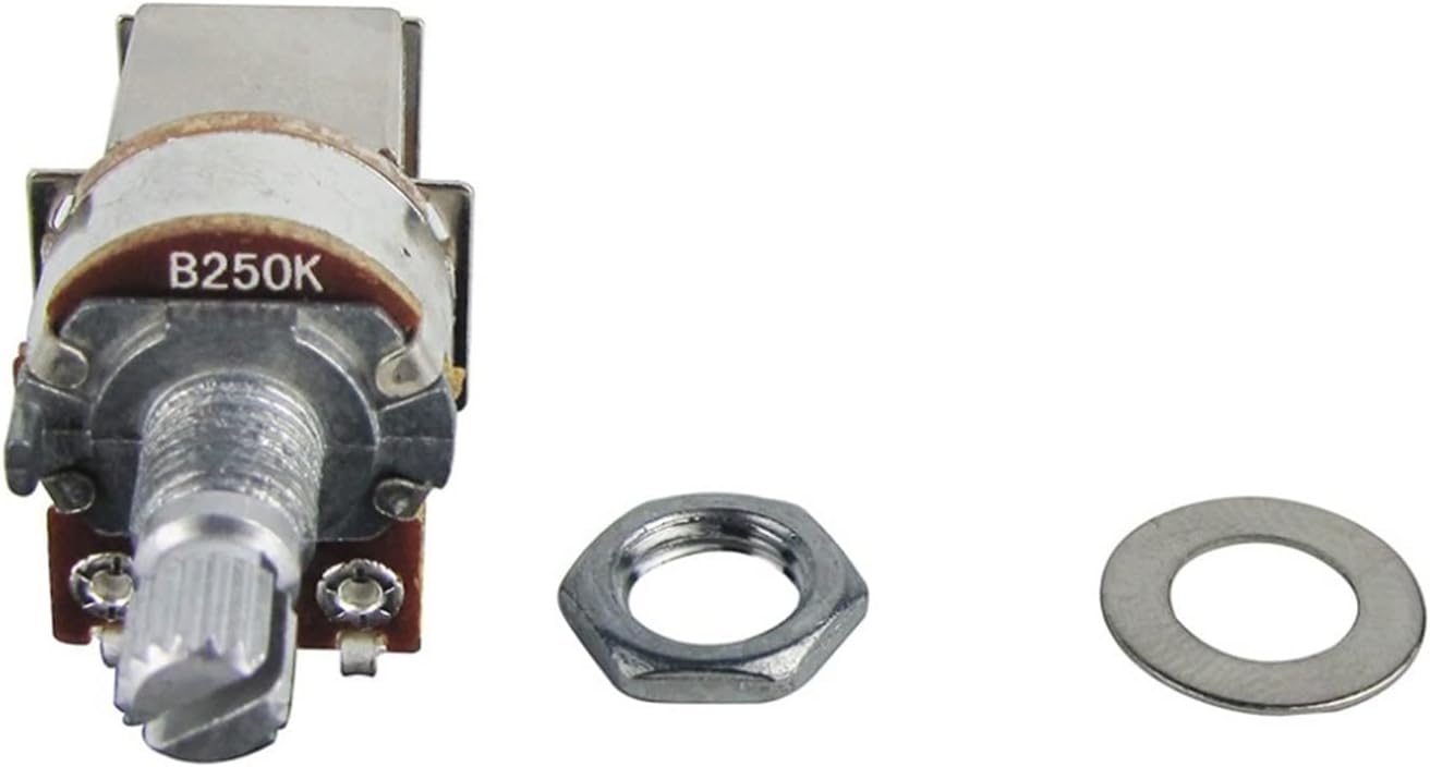 KESHUO 20pcs Push Pull Converter Potentiometers B250K Pots Linear Taper Short Split Shaft for Electric Bass Guitar Guitar Kit Accessories