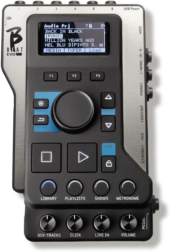 B.Beat Evo 256 Gb: All-in-One Backing Track Solution for Live Musicians - 16 Track Playback, Video Sync, MIDI commands, Click & Mixer