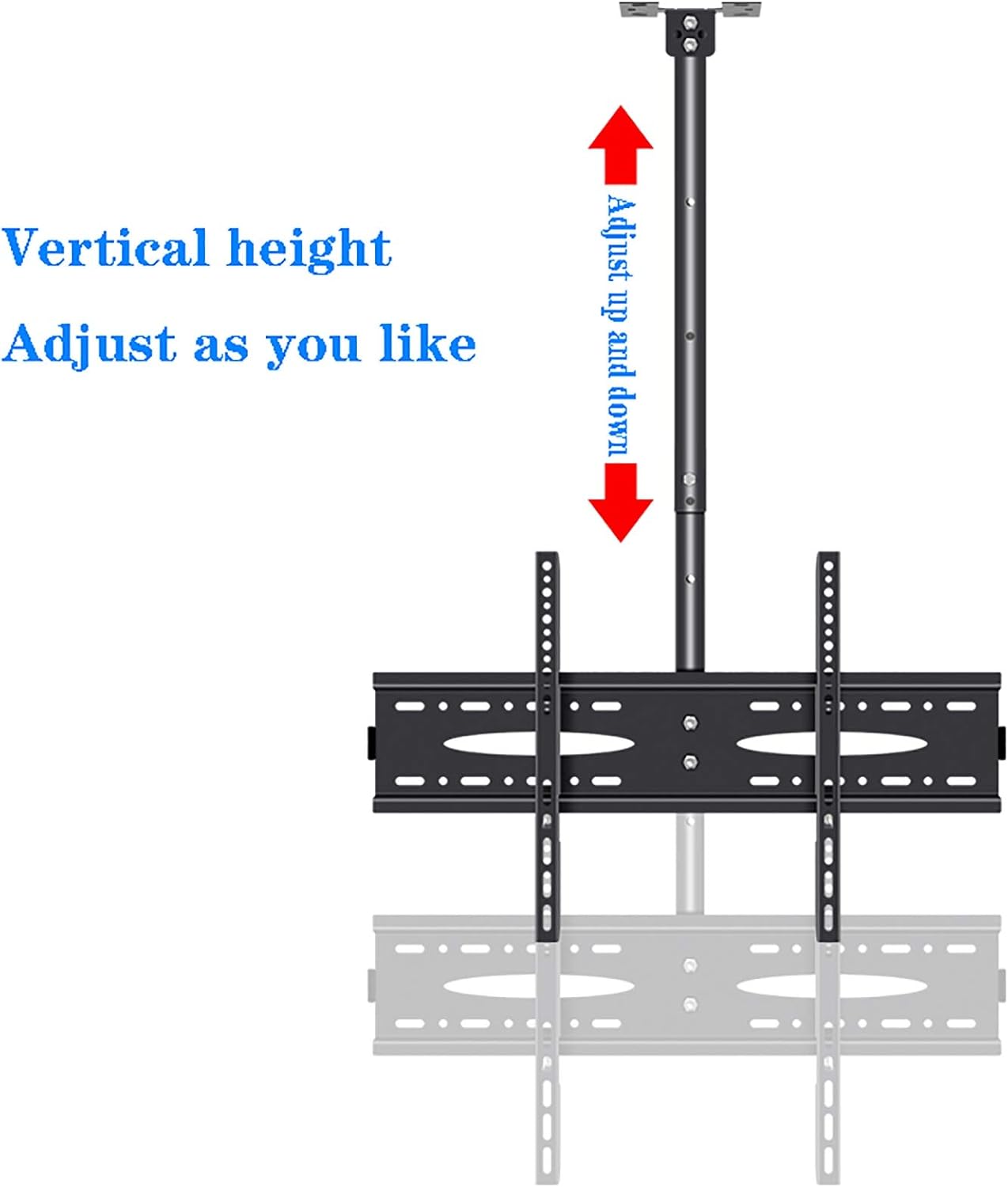 TV Stand,Tv Wall Mount Ceiling Mount Tv Bracket Flip Down, Holds Up to 50kg Screens, Tilt Swivel Telescopic Bracket