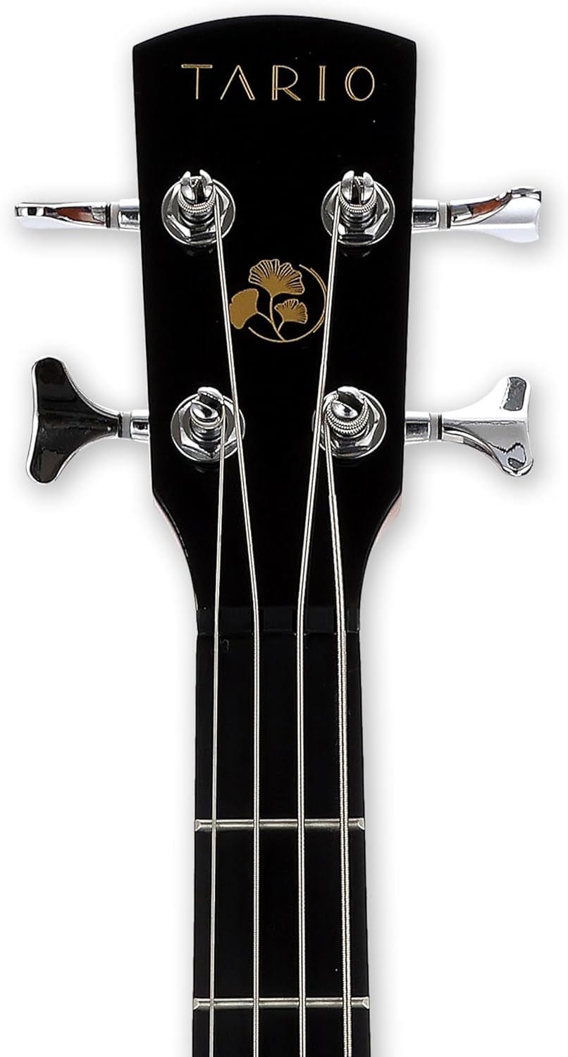 TARIO Left-Handed 4-String Electric Acoustic Bass Spruce Top Mahogany Neck Mahogany Back and Sides Comes with a Gig Bag