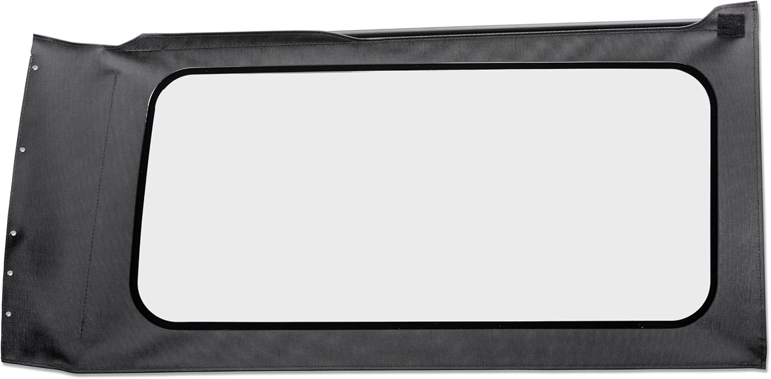 Bestop 5830435 OE JL Replacement Windows - Jeep 2018-Current Wrangler JL (Quarter Right Hand; 2-Door; Black Vinyl; Clear)