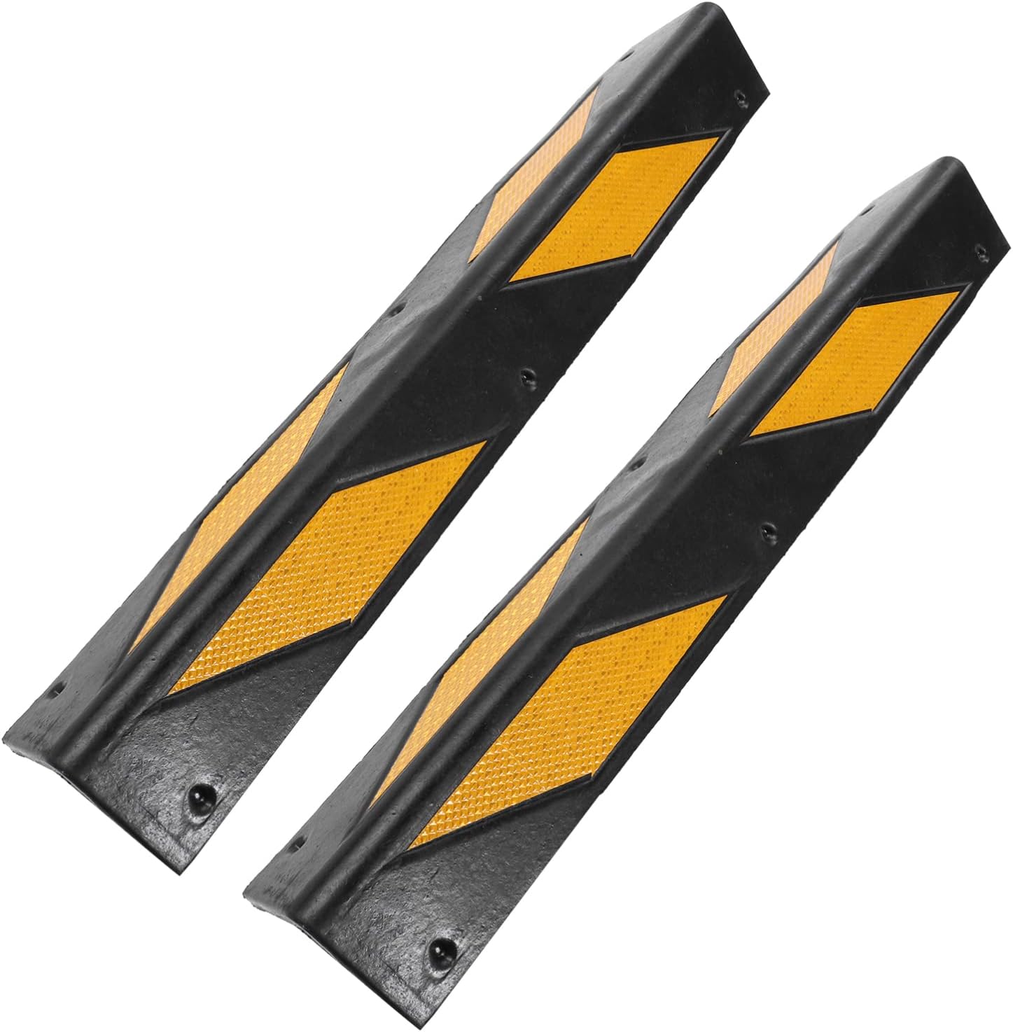 2pcs Edge Protector Strip Rubber Corner Guards for Parking Garages Reflective Wall Guards for Garage Walls