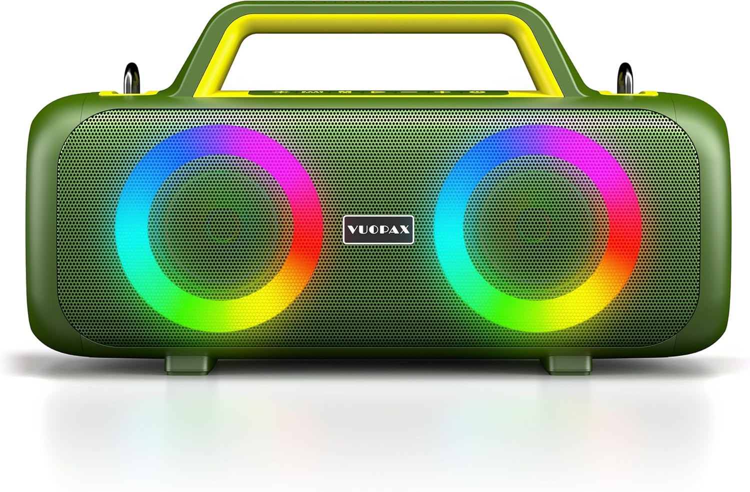 Portable Bluetooth Speaker Wireless,140W Peak Loud Sound with 2 Subwoofers and 2 Tweeters, Plus Bass Boost, IP65 Waterproof Outdoor Speaker, 24H Playtime, RGB Lights, TF/AUX/USB/Mic Input, Large Party