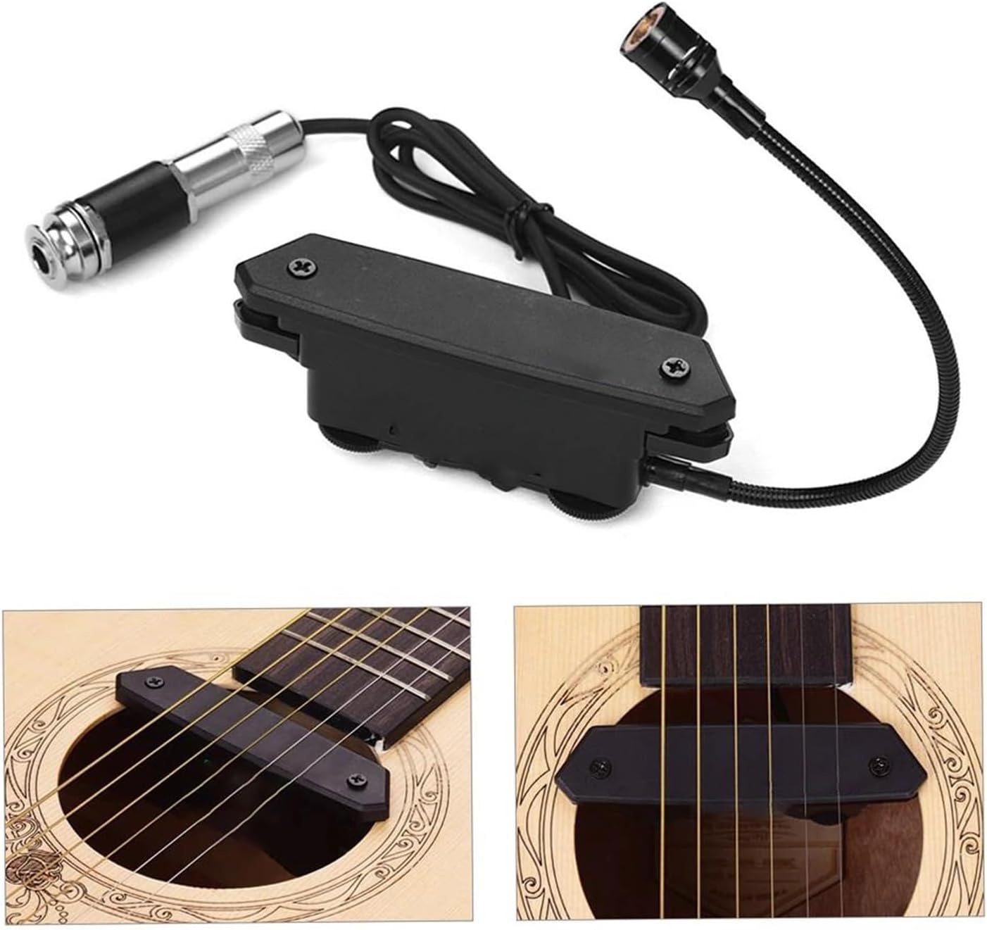 Acoustic Guitar Pickups Acoustic Guitar Soundhole Pickup With Magnetic Band Microphone System With Volume Control