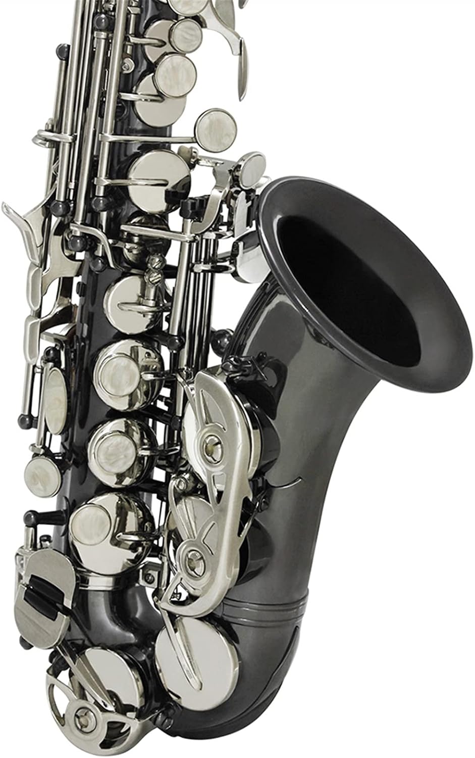 Professional Saxophone Bb Soprano Saxophone Sax Brass Material Woodwind Instrument with Case Gloves Cleaning Cloth Brush Sax Strap Mouthpiece Brush Brass Sax Beginners Kit