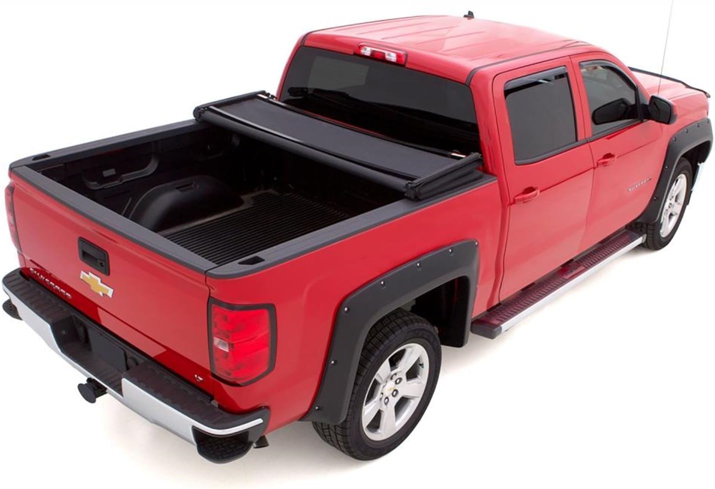 Lund Genesis Elite Tri-Fold Soft Folding Truck Bed Tonneau Cover | 95890 | Fits 2005 - 2021 Nissan Frontier (with factory side bed rail caps only) 5' Bed (59.5