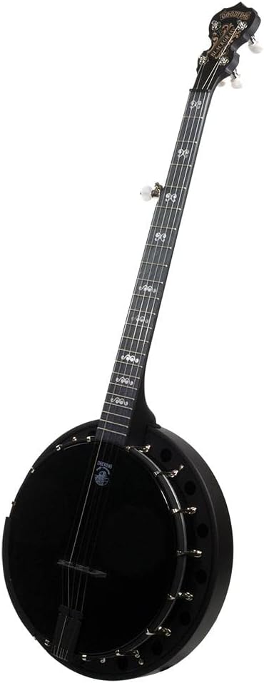 Deering Goodtime BLACKGRASS 5-String Bluegrass Banjo with Hard Case - All-Black Resonator, Neck and Hardware - Midnight