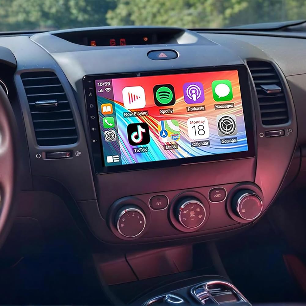 PHEZEN Double Din Car Stereo Radio for Kia Forte 2013-2018,Screen for Kia K3 with Wireless CarPlay Android Auto, 9 in IPS Touch Screen Car Stereo for KIA Forte with Bluetooth GPS WiFi SWC-2+32G