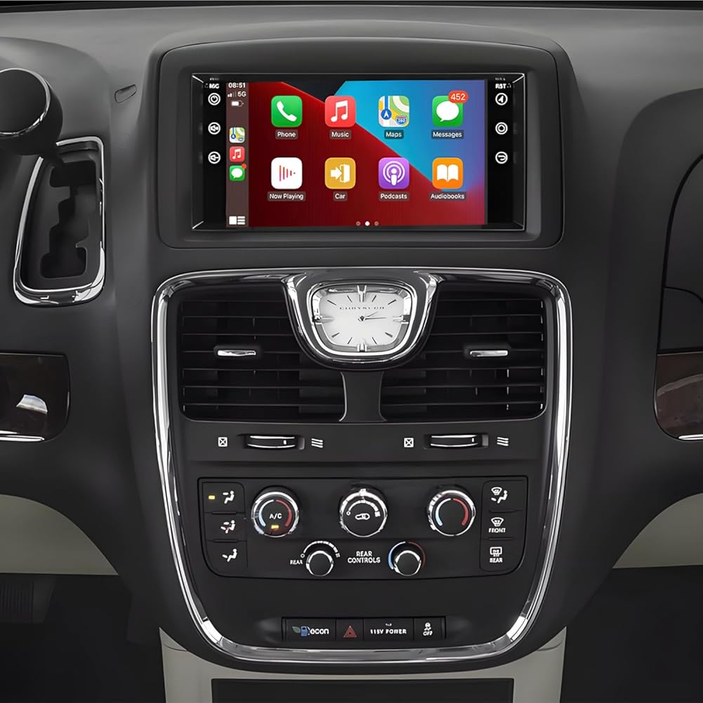 PHEZEN 7 inch Touchscreen Car Stereo for Chrysler Town & Country 2011-2016, Android 13 Double Din Car Radio with Carplay & Android Auto in-Dash Navigation BT Mirror Link WiFi Backup Camera 2+32G