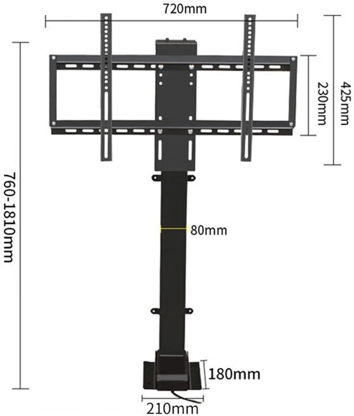 TV Monitor Wall Mount,TV Wall Mount,Electric Ceiling TV Mount, Motorized Lift for 26 to 75 Inch TV, Adjustable Ceiling TV Mount Bracket, Motorized TV Mount with Remote Control and Memory Setting