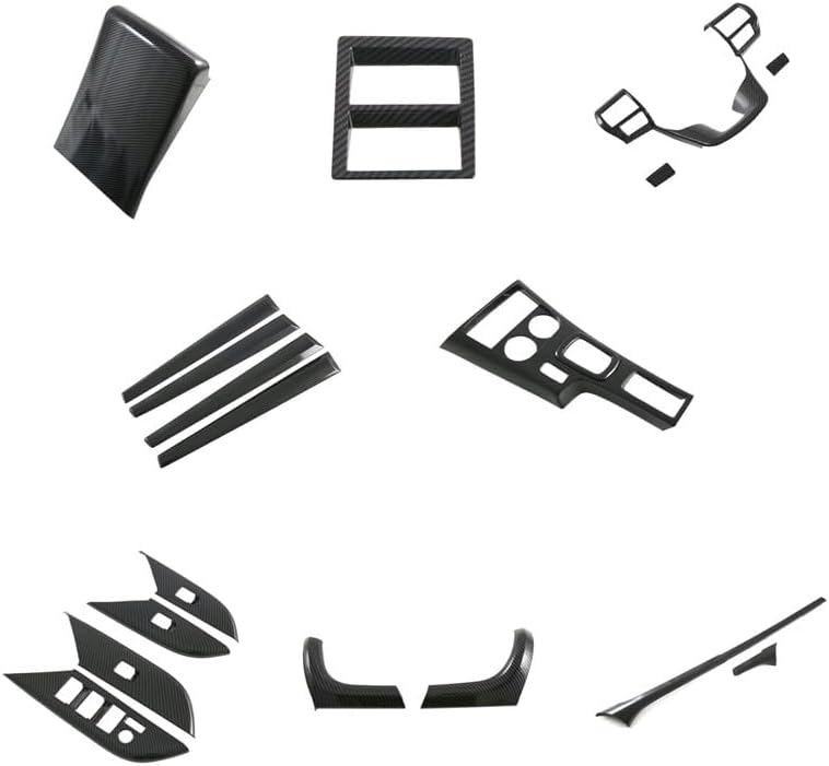 for Toyota Hilux 2016-2025 LHD ABS Carbon Fiber Interior Accessories Kit Cover Trim 18pcs Car Accessories (Low-end)