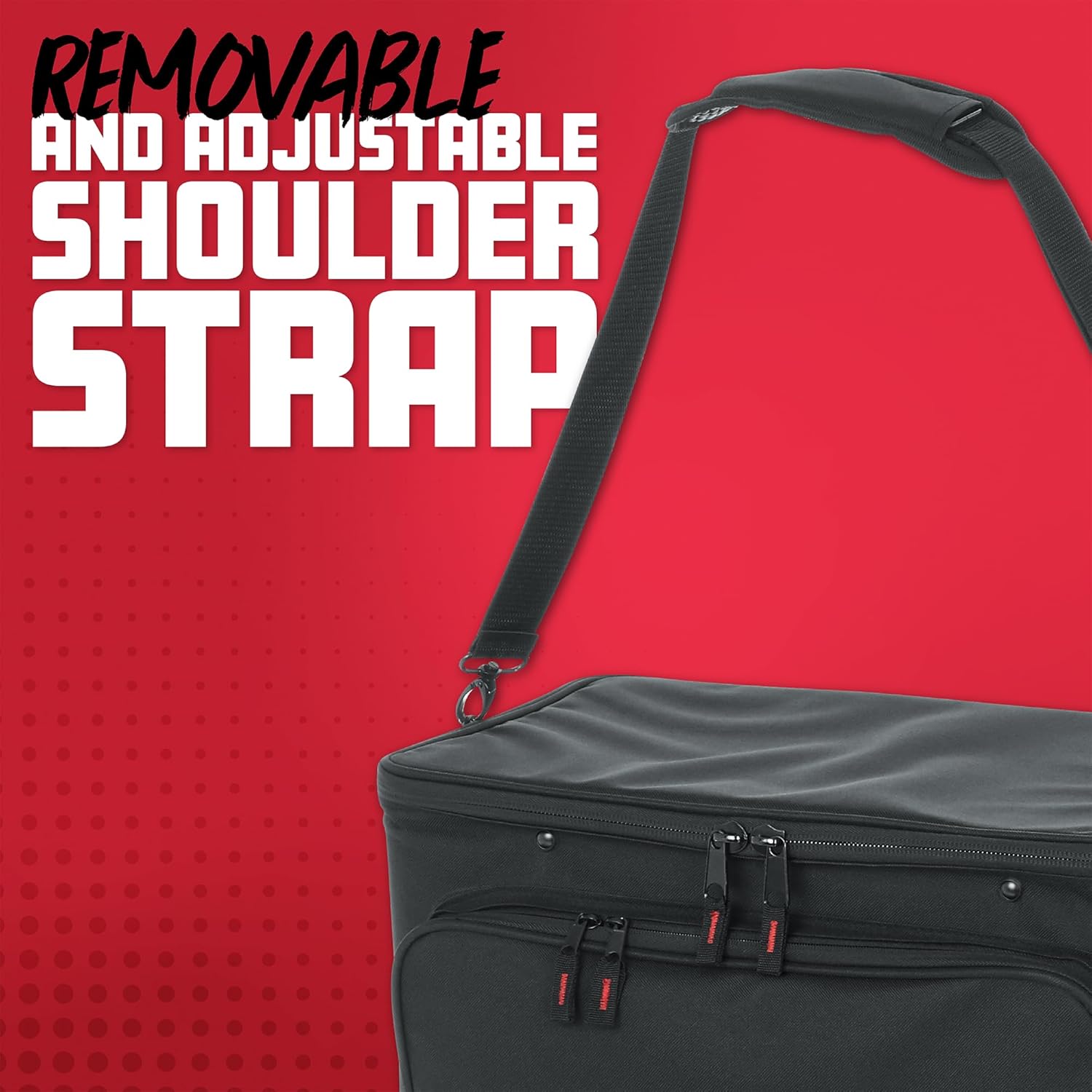 Gator Cases Lightweight Rack Bag with Removable Shoulder Strap Stage and Studio Equipment Case (GR-RACKBAG-3U)