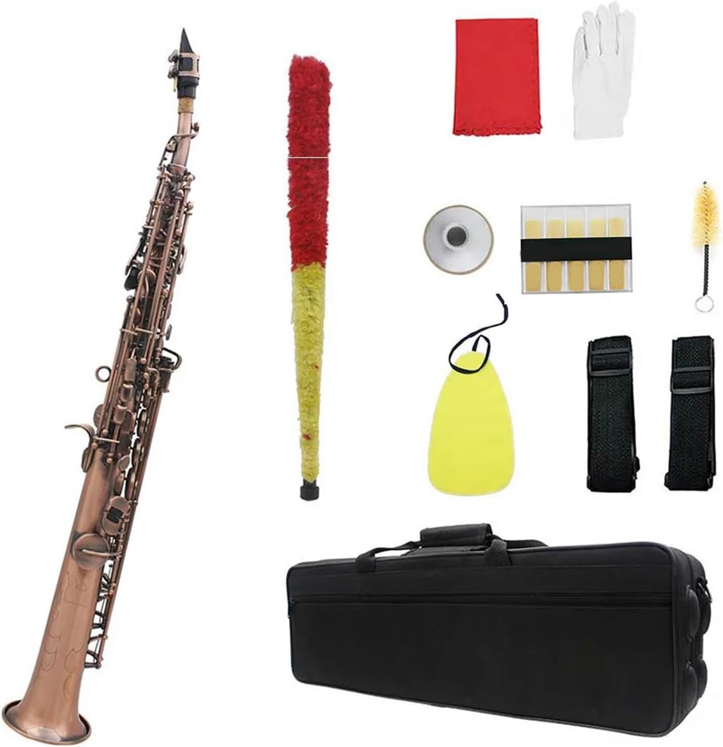 Beginner saxophone Soprano Saxophone Bb Saxofon Woodwind Musical Instrument With Gloves Saxophone Accessories