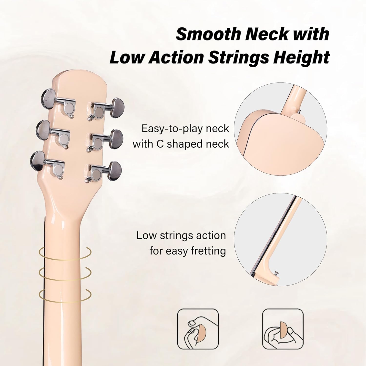 ADM Acoustic Guitar Kits for Beginners Adults - 38