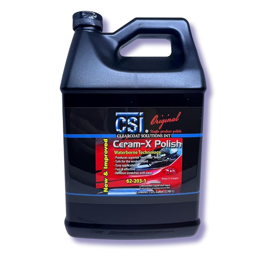 CSI Ceram-X Car Polish | The Original Single Product Polish | One-Step Paint Correction to High-Gloss Finish | Water Based Formulation | Filler-Free | Body Shop Safe