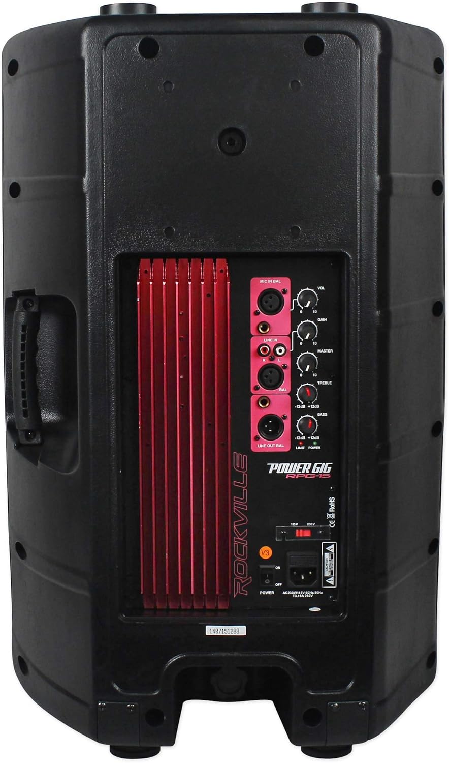Rockville RPG15 Power Gig Pair 15-in Powered Active DJ PA Speakers 1000-Watt Peak/250-Watt RMS Each 2-Way Flyable M8 Threading 35Hz-20kHz 2-Piece