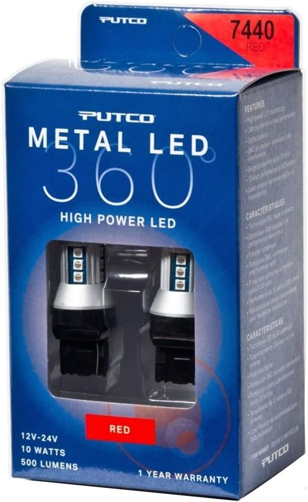 Putco 347440R-360 Metal LED Bulb, 1 Pack