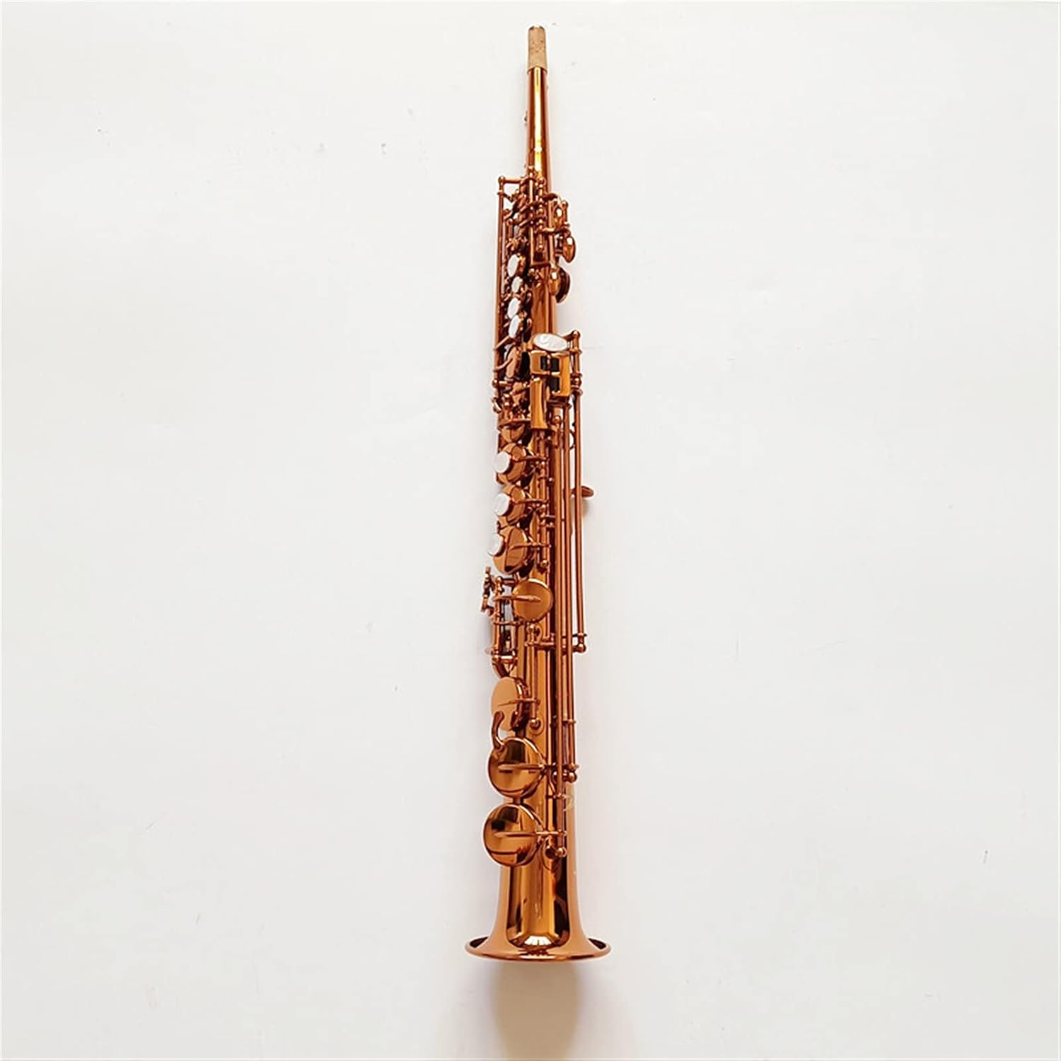 Made in France Coffee Color Soprano Saxophone B-Flat Soprano Sax with Mouthpiece Reeds Neck Student Saxophone