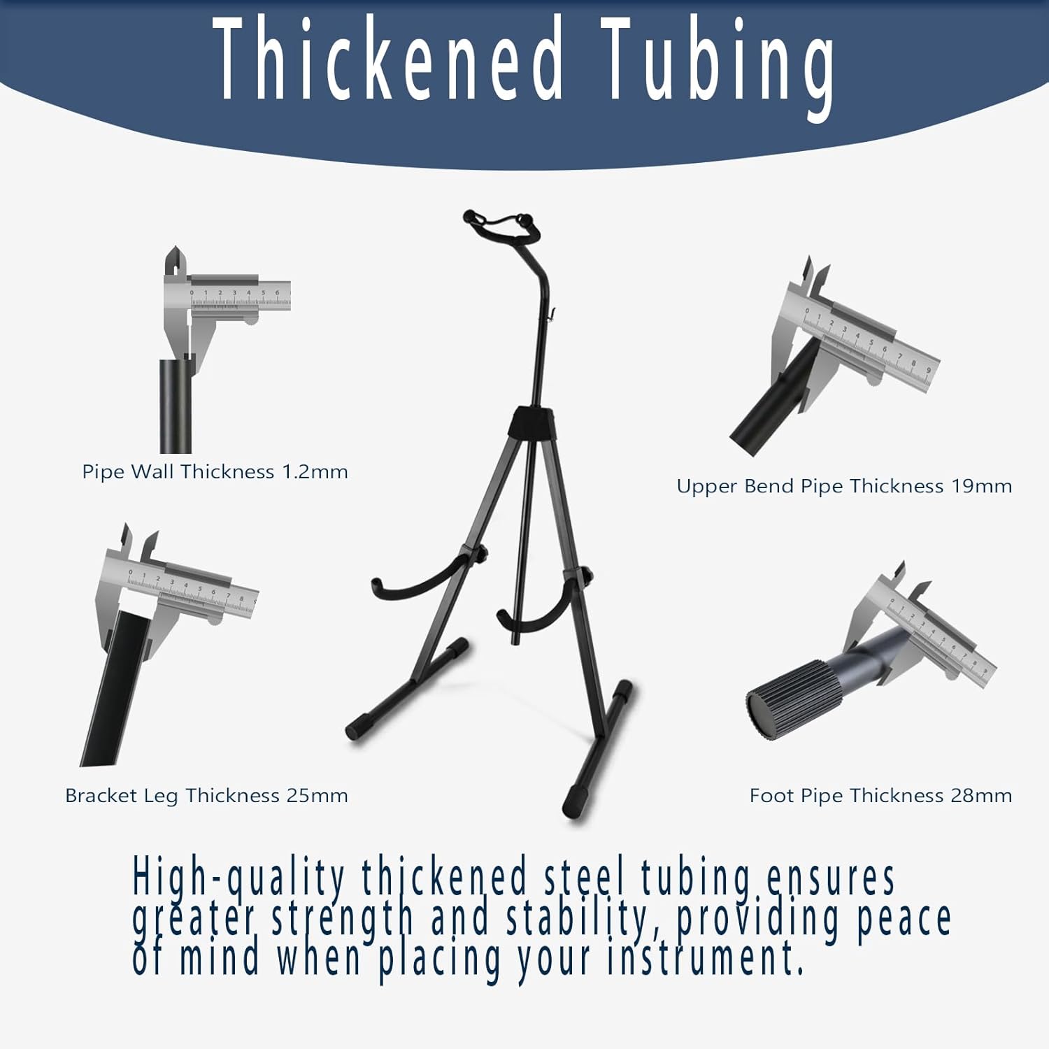 EASTROCK Double Bass Stand - Sturdy and Portable for Upright Bass, Violin, Cello, Fiddle, and Contrabass - Versatile Adjustable Folding Stand (Black)