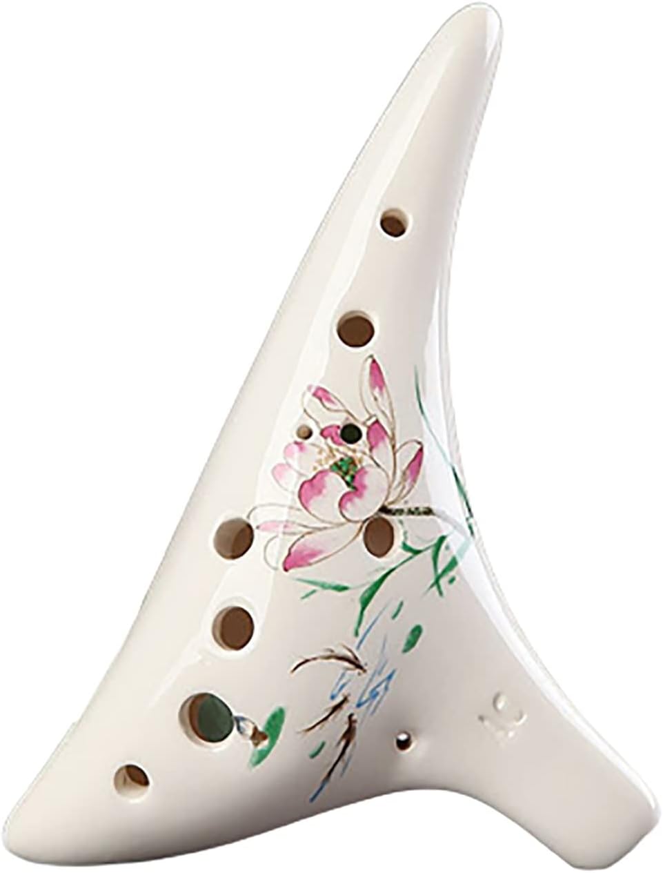 TSTS 12 Holes Alto C White Flower Ocarina Music Instruments Chinese Woodwind Instrument Easy to Learn Children Ocarina (Color : 05)