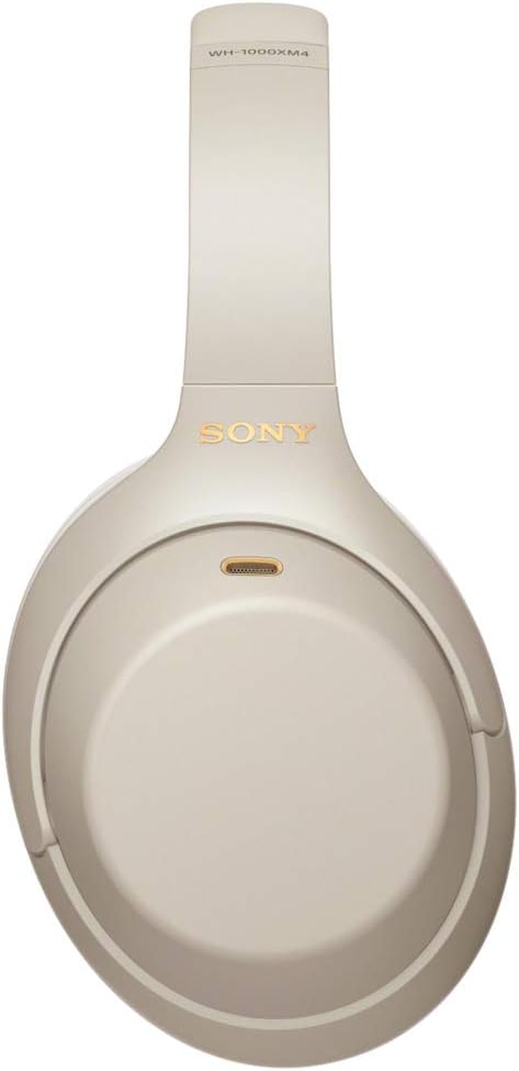 Sony WH1000XM4/S Premium Noise Cancelling Wireless Over-The-Ear Headphones Bundle with Deco Gear Wood Headphone Display Stand and Protective Travel Carry Case