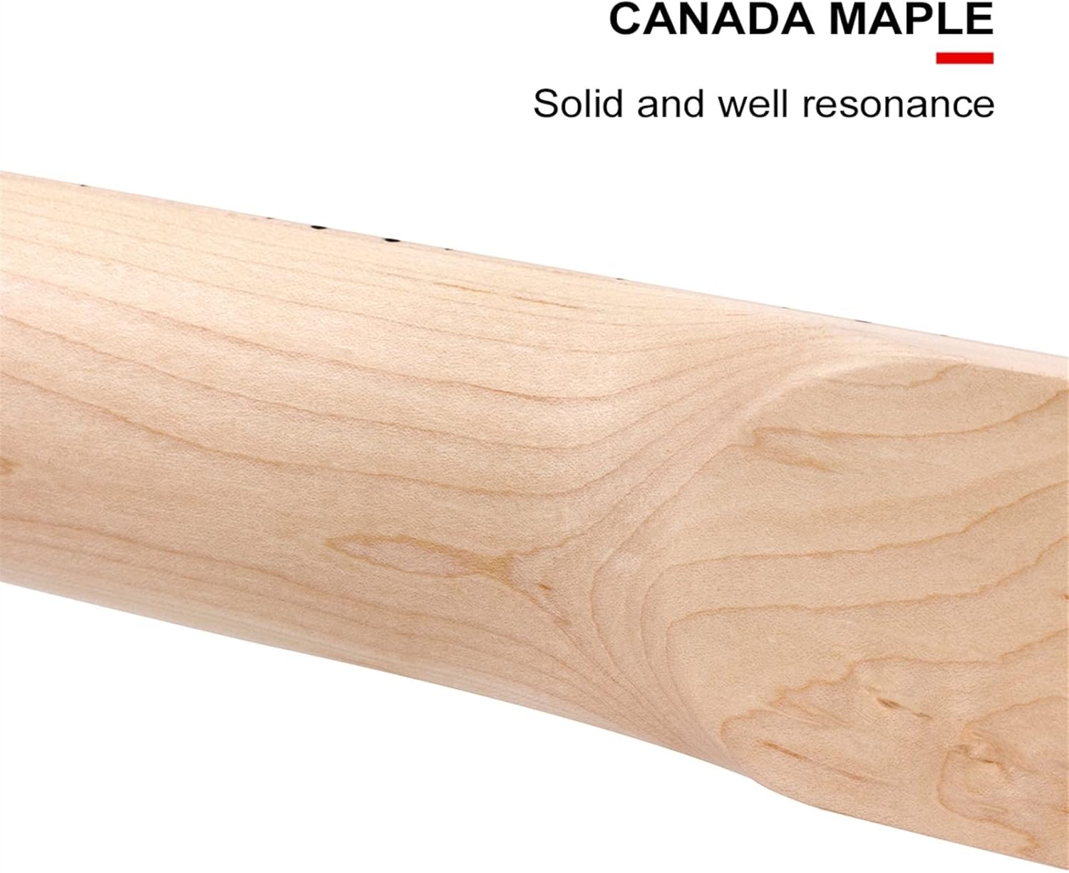 Electric Guitar Neck 4 String Maple for Bass 21 Frets Bolt On 38 Mm Nut Nature Satin Unfinished Guitar Neck (Color : Maple Fretboard)