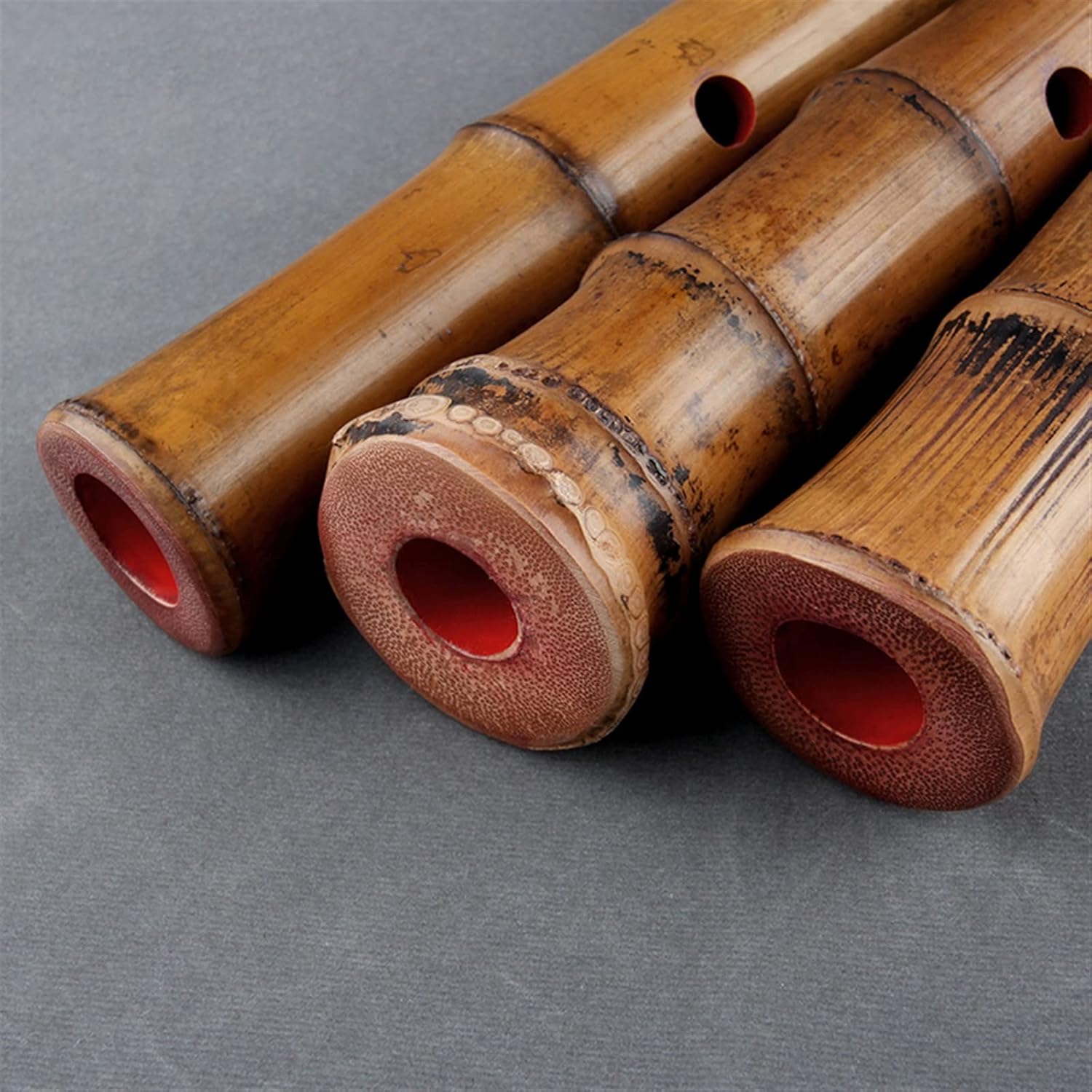 TSTS Chinese Bamboo Flute 5 Holes D Key Wooden Musical Instruments Bamboo Vertical Flute with Bag Woodwind Instrument