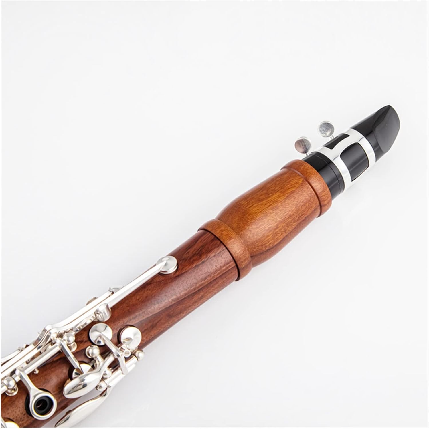 TSTS New Professional Clarinet Rosewood Wood Body Silver Plated Key Bb Key 17 Key Woodwind Instruments Clarinet for Beginner