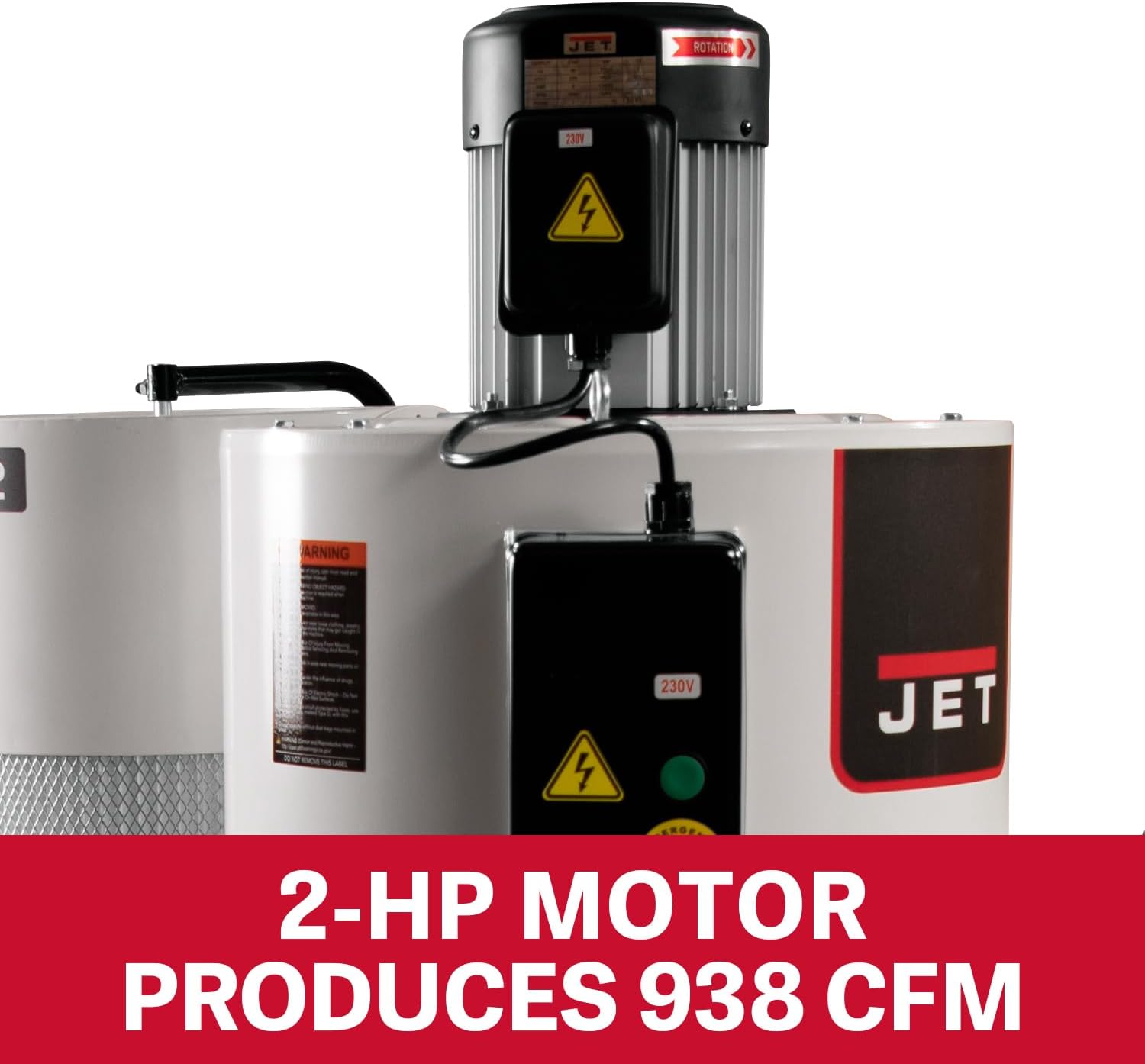 JET Cyclone Dust Collector, 2-Micron Filter, 2 HP, 230V 1Ph (Model JCDC-2)