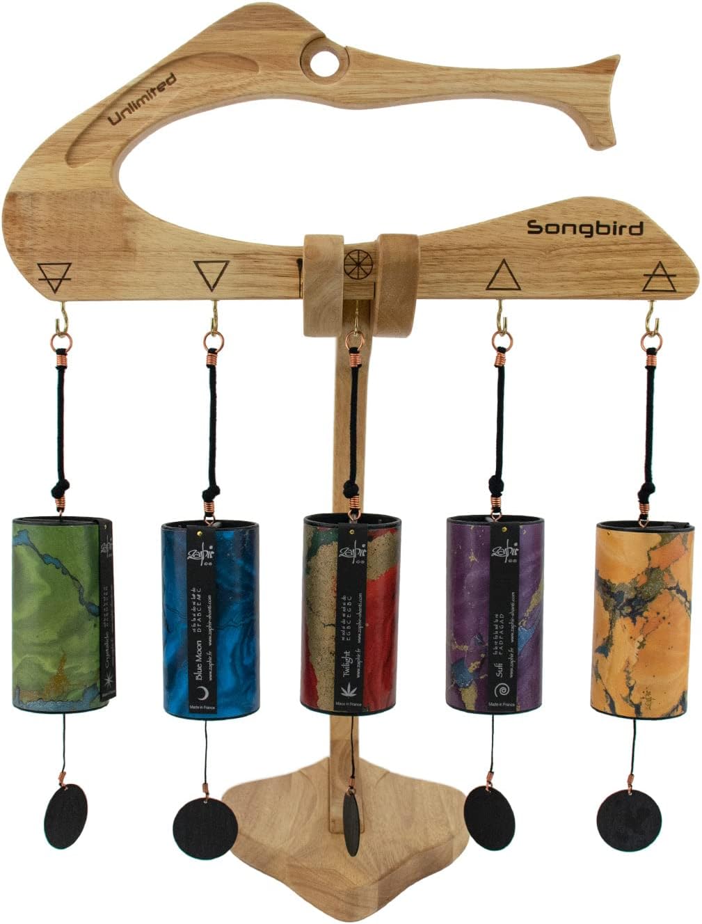 Zaphir Chimes - Includes 1 Chime/Tuned According to the 5 Seasons & Elements of FengShui