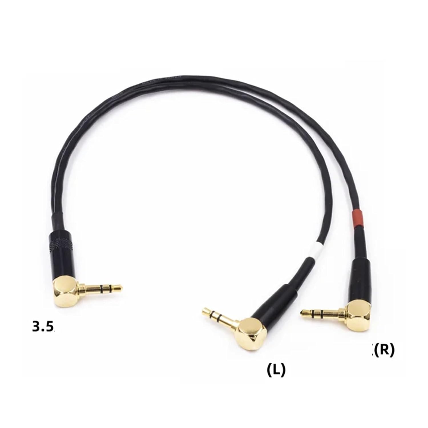 3.5mm 1 to 2 Left Right Channel Recording Cable Suitable for Dual Microphone Camera Cable(Type 1,1m)