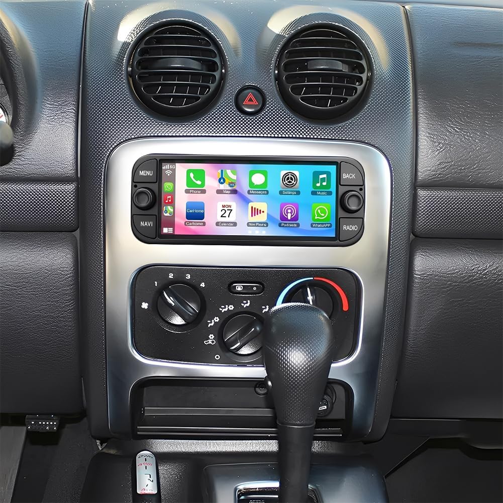 Double Din Car Stereo Radio for Jeep Liberty 2002-2007,Android 13 6.86 inch Touch Screen Head Unit Car Stereo w/Wireless Carplay Android Auto Support GPS Bluetooth WiFi FM RDS DSP Backup Camera