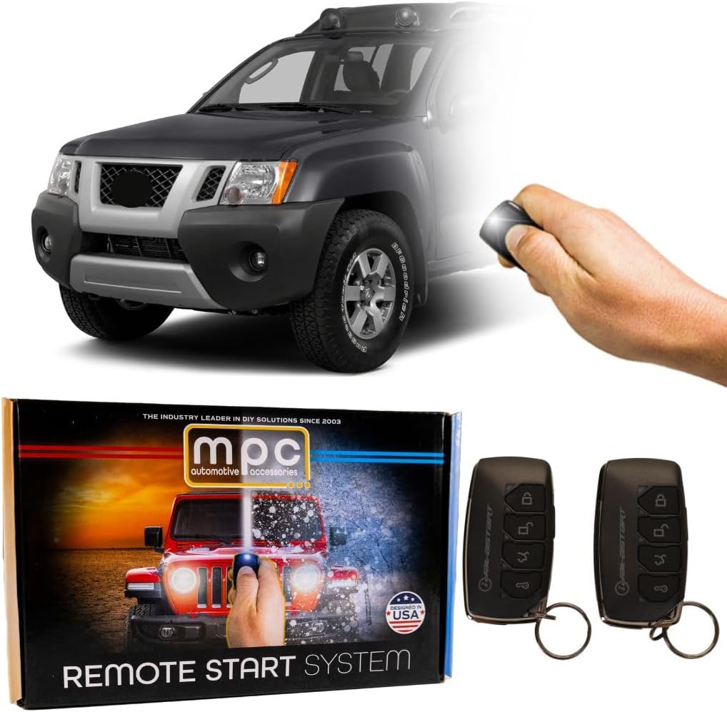 MPC 2-Way Remote Start Kit Compatible with 2008-2015 Nissan Xterra - with T-Harness - Firmware Preloaded - Includes (2) Extended Range 4-Button 2-Way Remotes