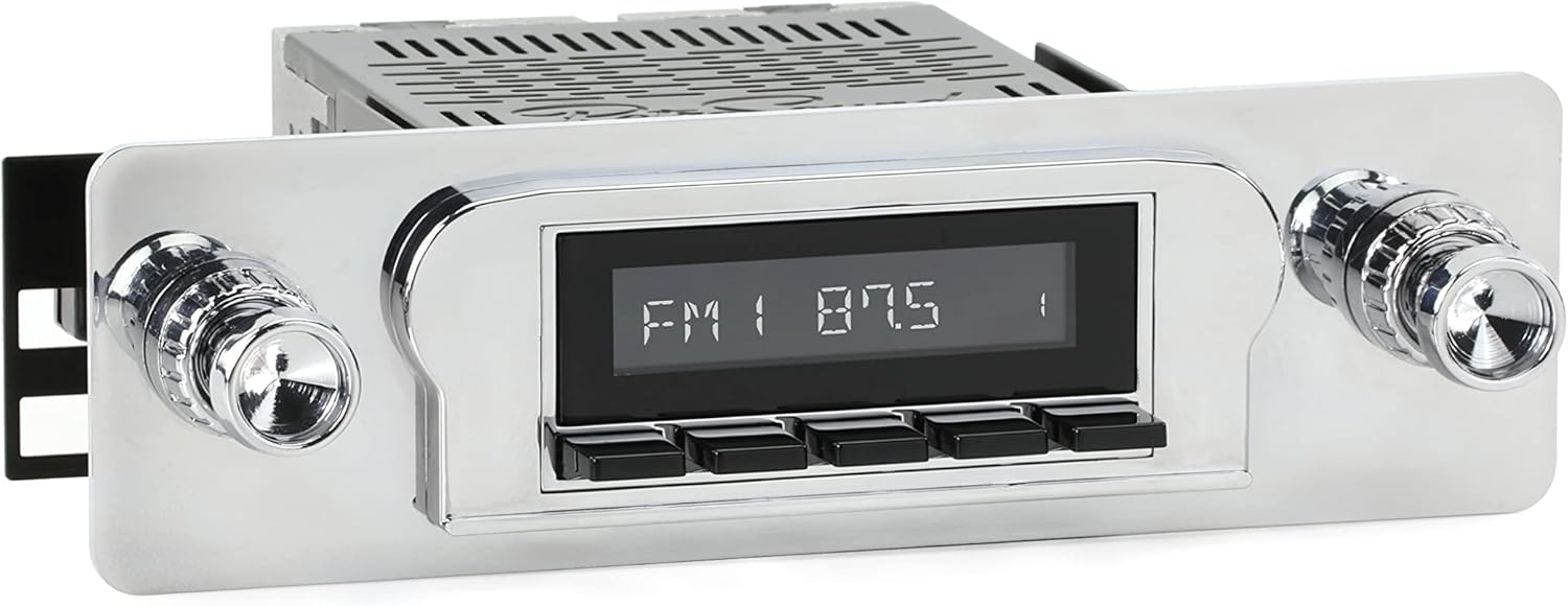 RetroRadio Compatible with 1960-61 Ford Fairlane Features Include Bluetooth, USB, AM/FM HCB-M2-122-04P-74PF2