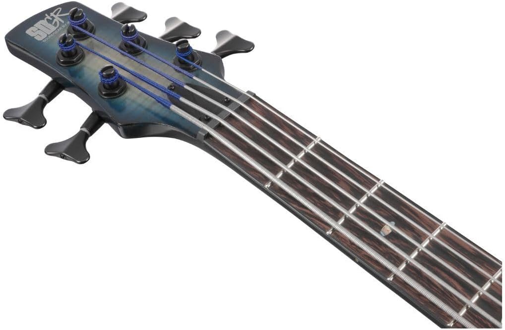 Ibanez SRD905 Bass Workshop 5-String Right-Handed Electric Bass Guitar with Okoume Body, Maple and Walnut Neck, and Panga Panga Fingerboard (Cosmic Blue Starburst Low Gloss)