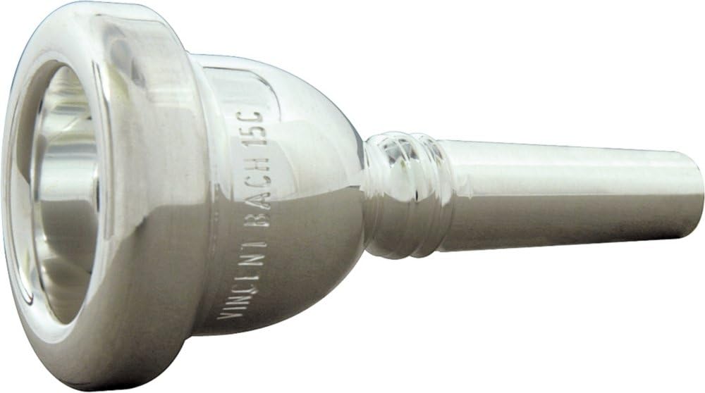 Bach 35015C Small Shank Tenor Trombone Mouthpiece, Silver Plated, 15C Cup Medium Shallow
