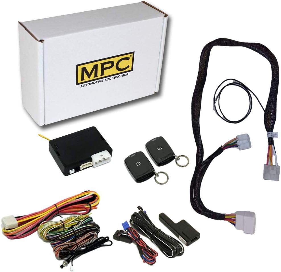 MPC Complete Remote Start Kit Compatible with Scion xB 2011-2015 G-Key - with T-Harness - Firmware Preloaded - Includes (2) Ultra-Compact Extended Range 1-Button Remotes - Up to 1,500 ft