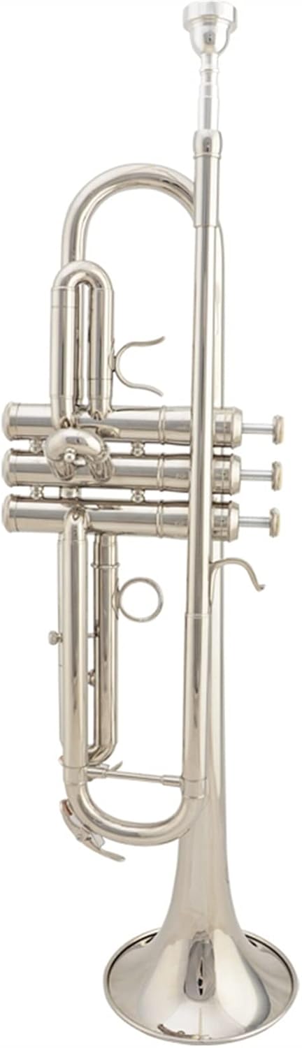 KESHUO B Flat Trumpet Wind Instrument Lacquered Gold Trumpets (Color : Silver)