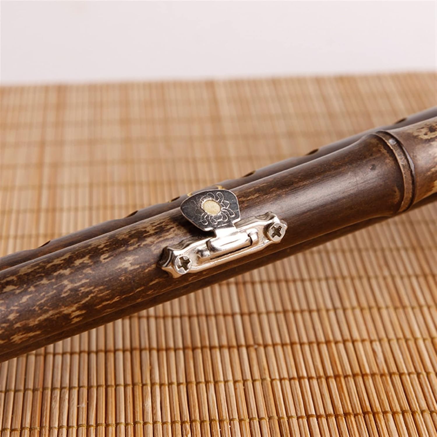 FLFL Hulusi Handmade Hulusi C/Bb Black Bamboo Cucurbit Flute with Case for Beginner